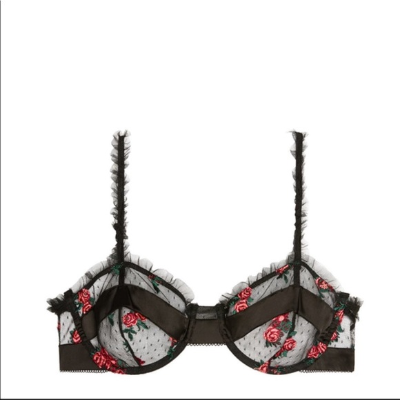 3 PIECE FLL Rosebud Bra Garter Thong set
